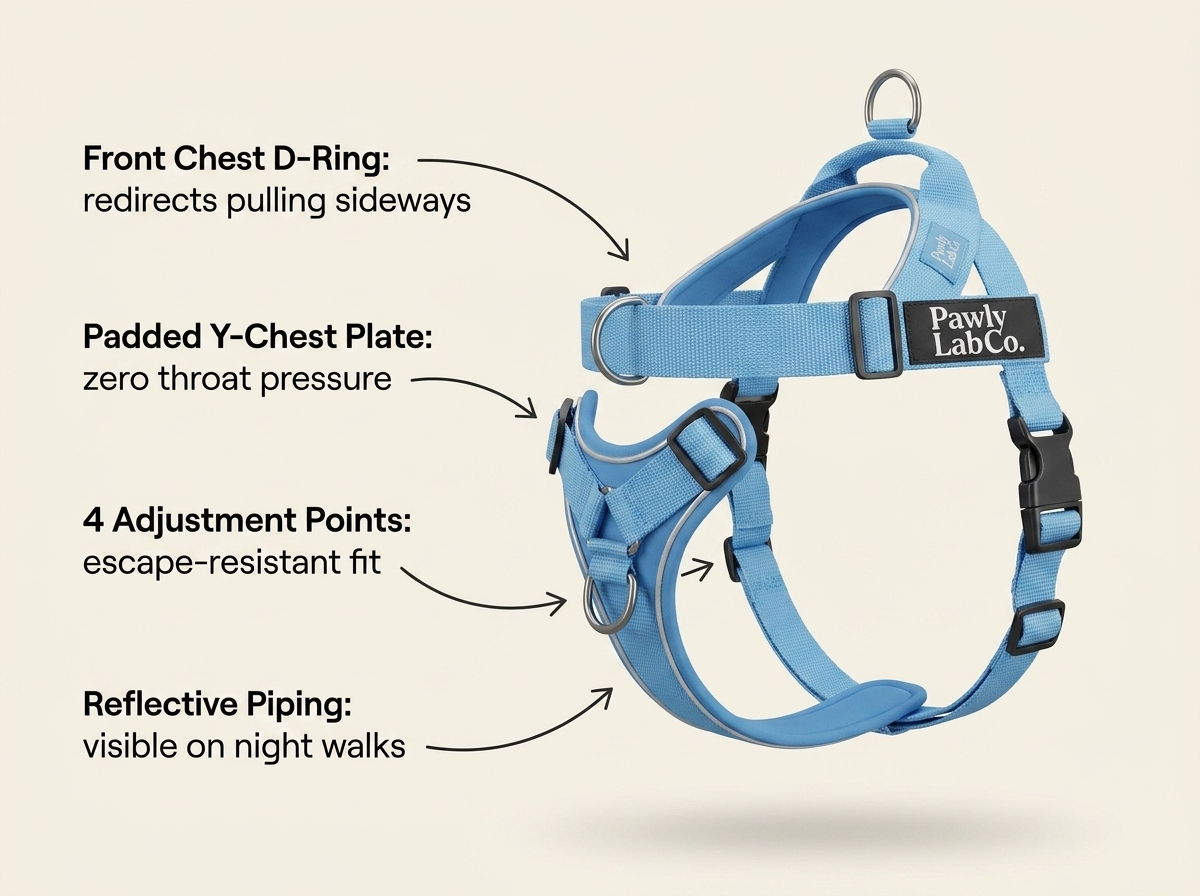 Exploded diagram of the harness parts