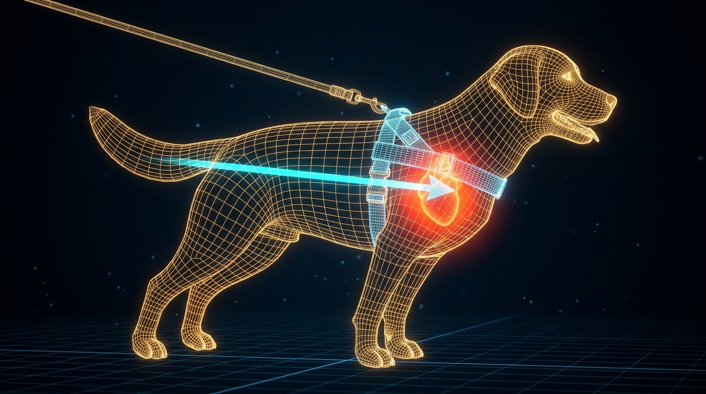 Visualizing where the force from a back-clip harness goes