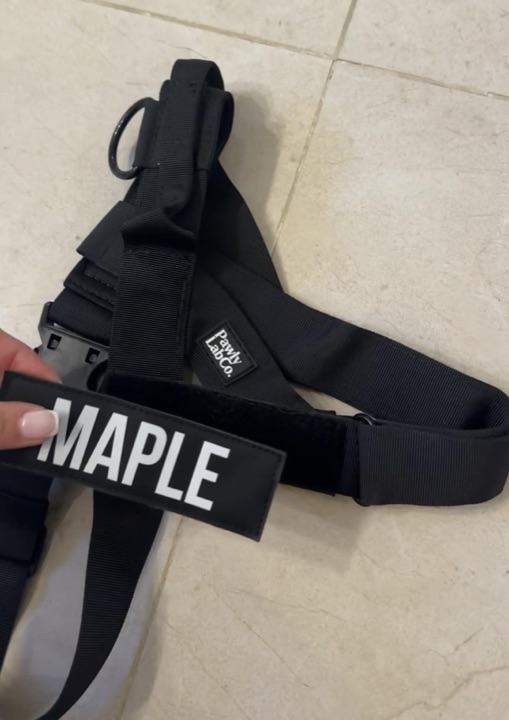 Custom name patch close-up